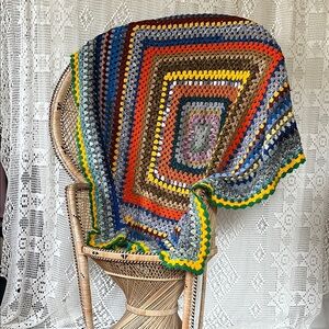 Handmade Granny Square Crochet Blanket